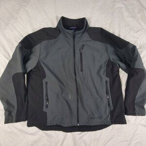 Free Country Mens 3XL Black Gray Full Zip Jacket Winter Warm Casual Outdoors